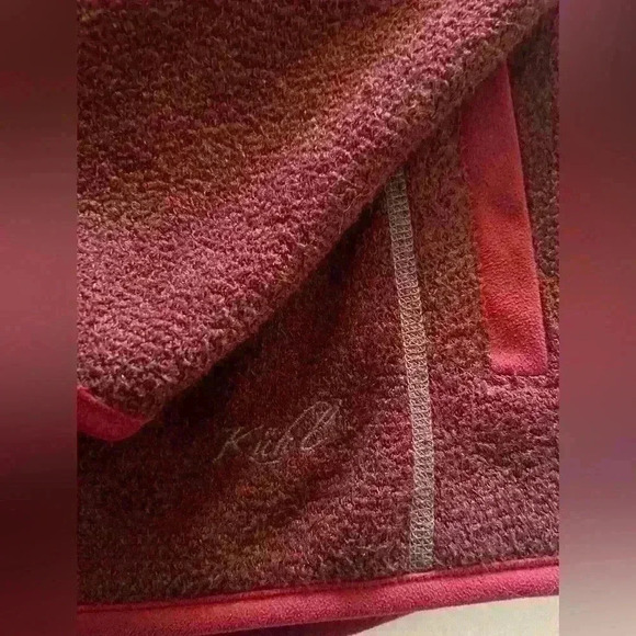 Kuhl Alfpaca fleece blend maroon women’s size L full zip jacket. - Picture 2 of 5